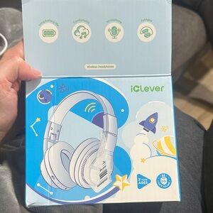 Blue wired headphones